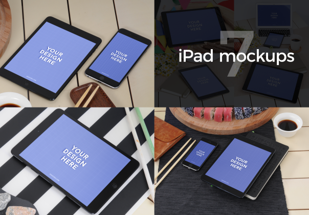 7 iPad mockups