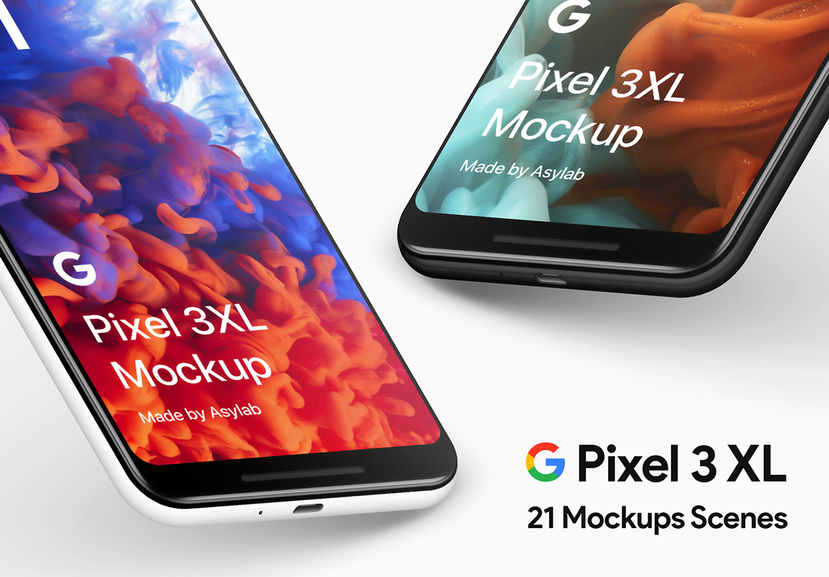 21 Google Pixel 3 XL Mockups