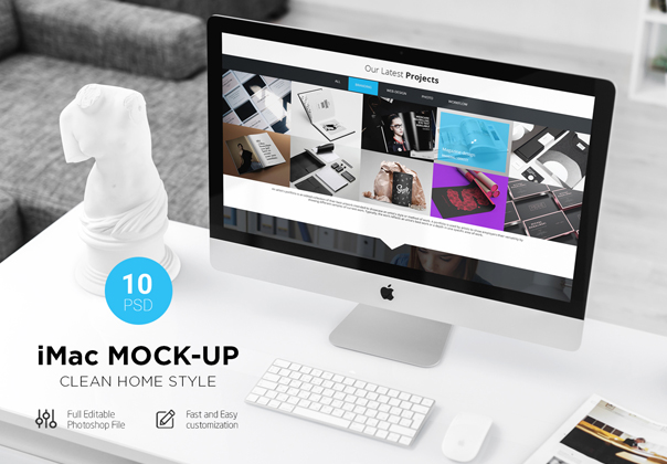 10 iMac Desk Mockups