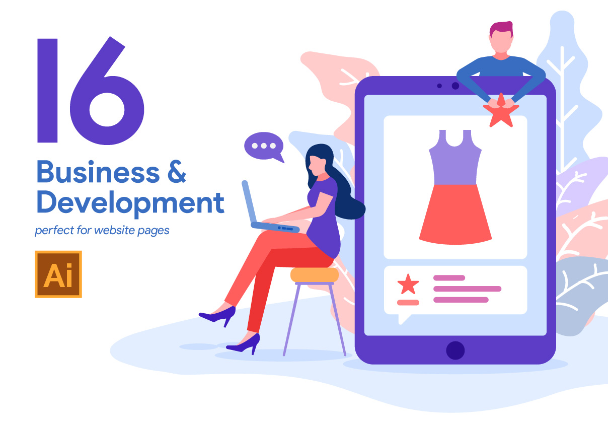 16 Business and Development Illustration