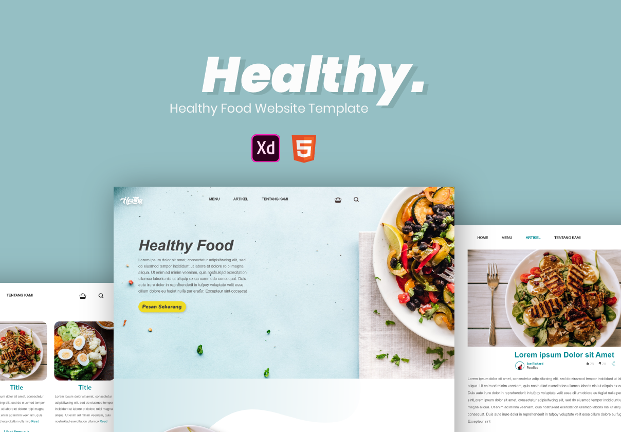 healthy food website template