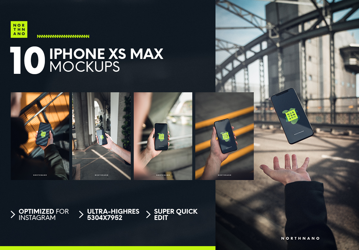 10 iPhone XS MAX Mockups