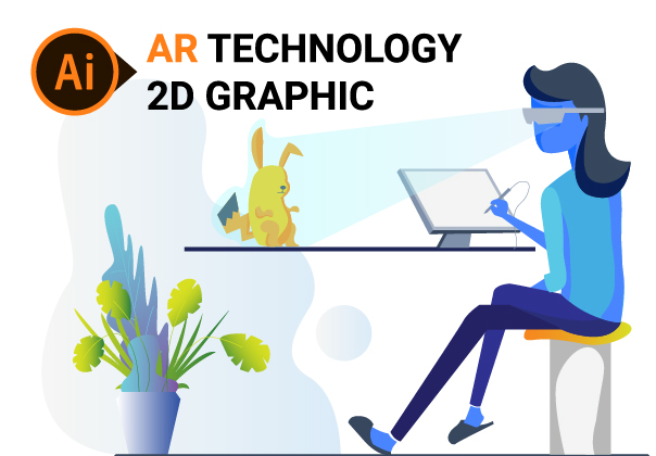 AR Technology 2D Graphic