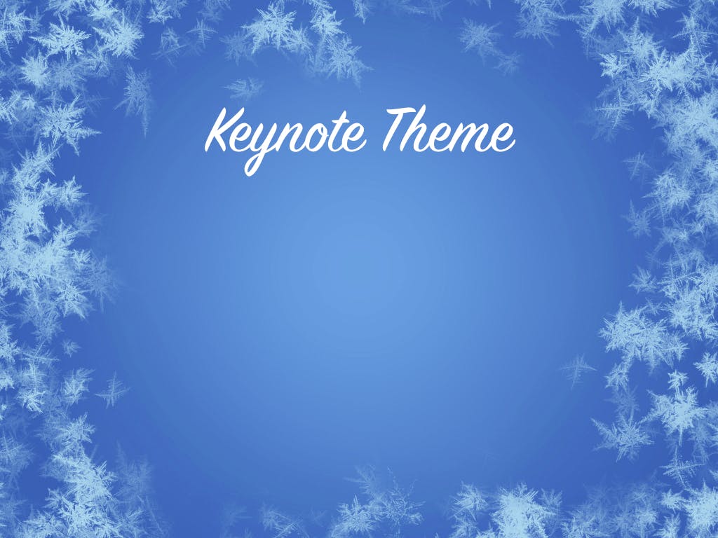 冬天雪花背景keynote幻灯片模板下载hello Winter Keynote Template 设计森林planforest