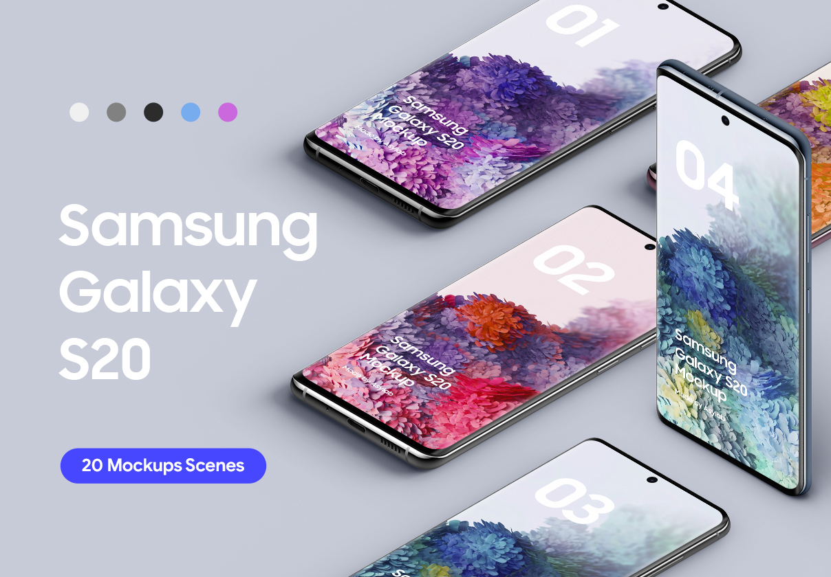 Samsung Galaxy S20 – 20 Mockups