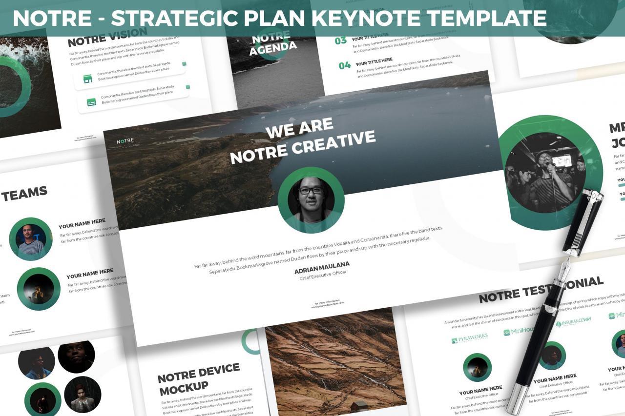 市场规划 项目计划主题keynote演示文稿模板notre Strategic Plan Keynote Template 设计森林planforest