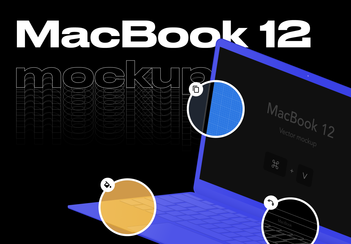MacBook 12 – vector mockup