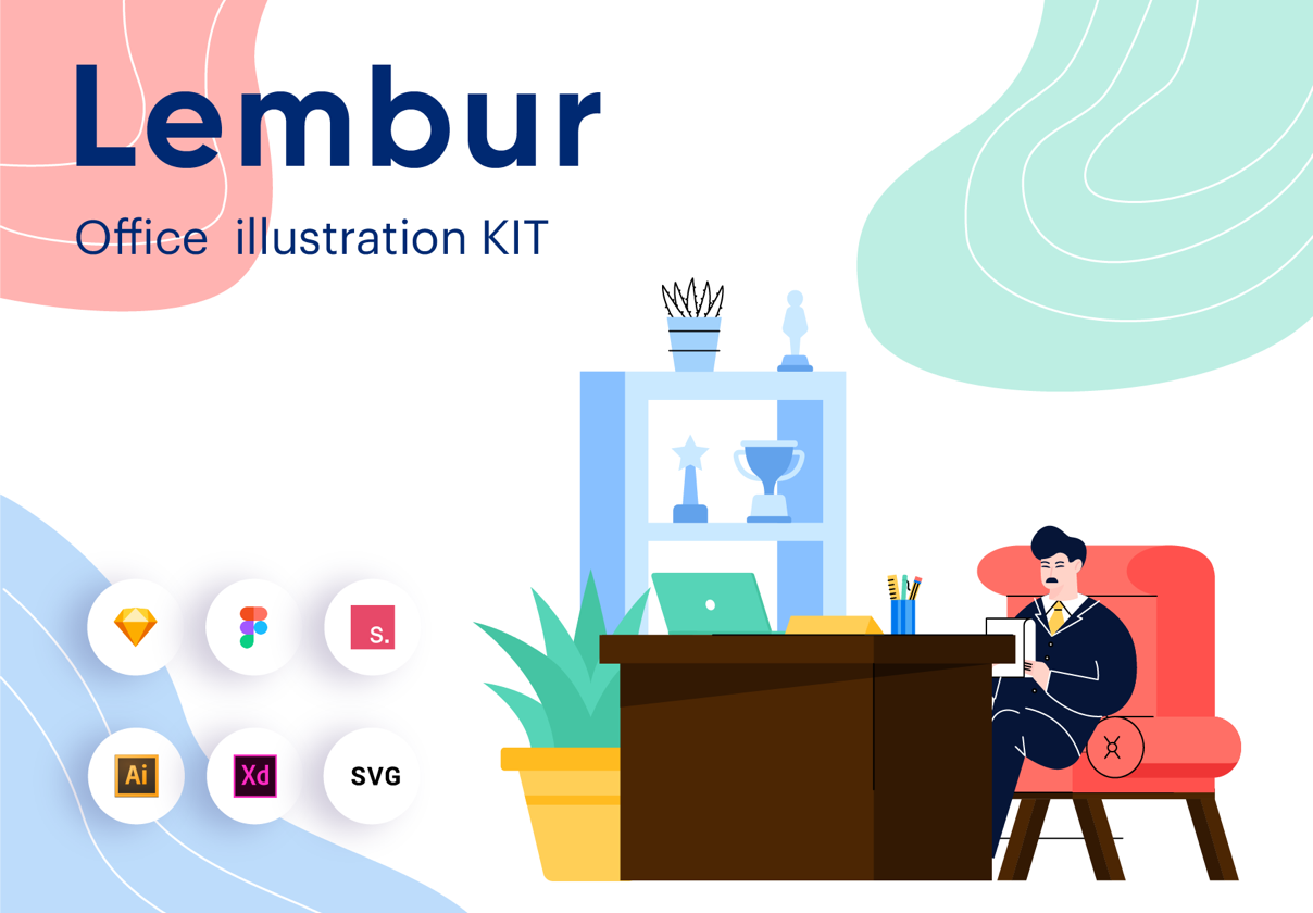 Lembur – Office Illustration KIT