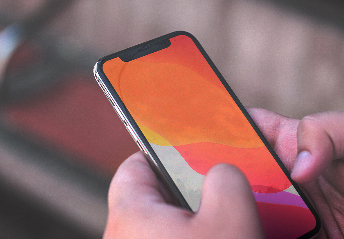 5 iPhone X in hand mockups