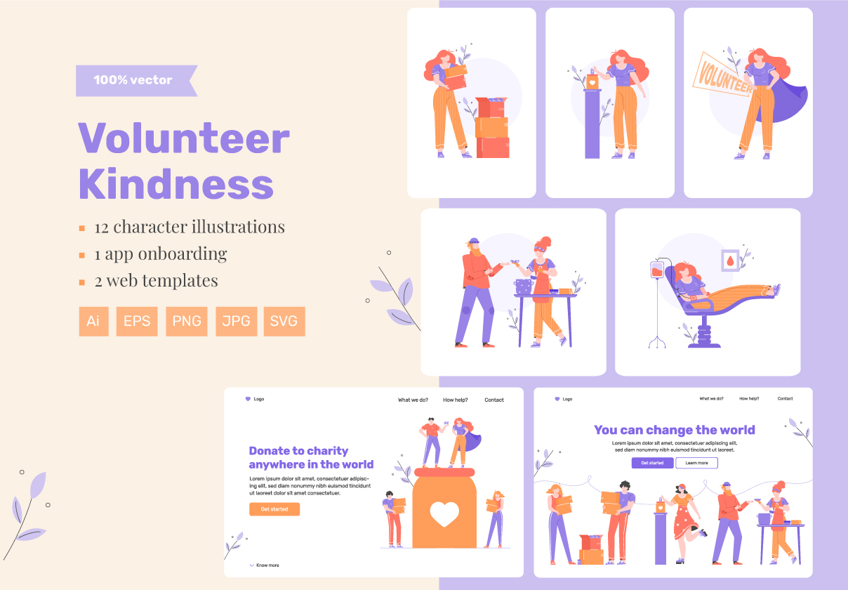 Volunteer&Kindness Illustration