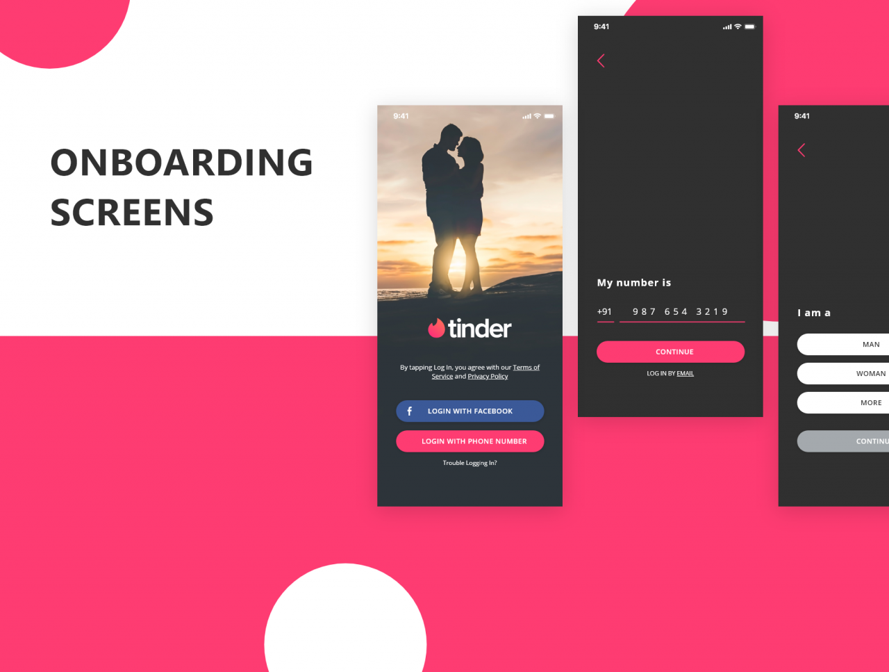 Tinder Redesign Dark Mode UI Kit 设计森林 PlanForest