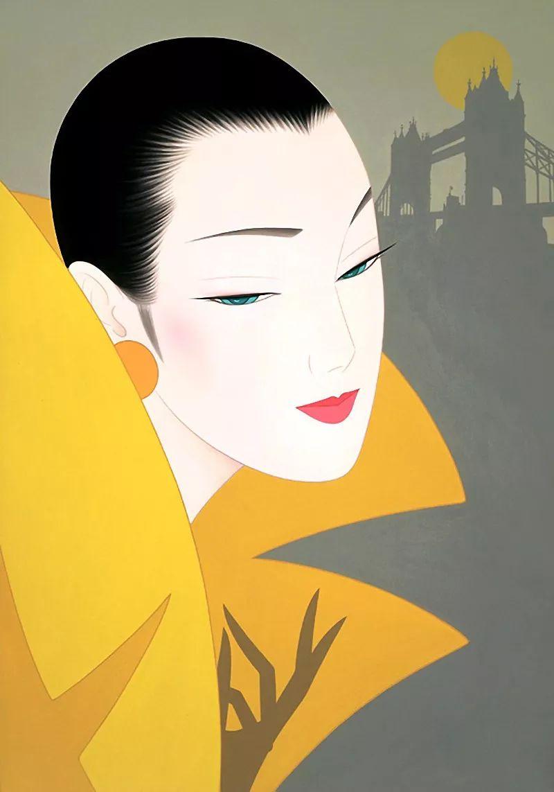 风情万种的东方女子:日本画家鹤田一郎作品欣赏