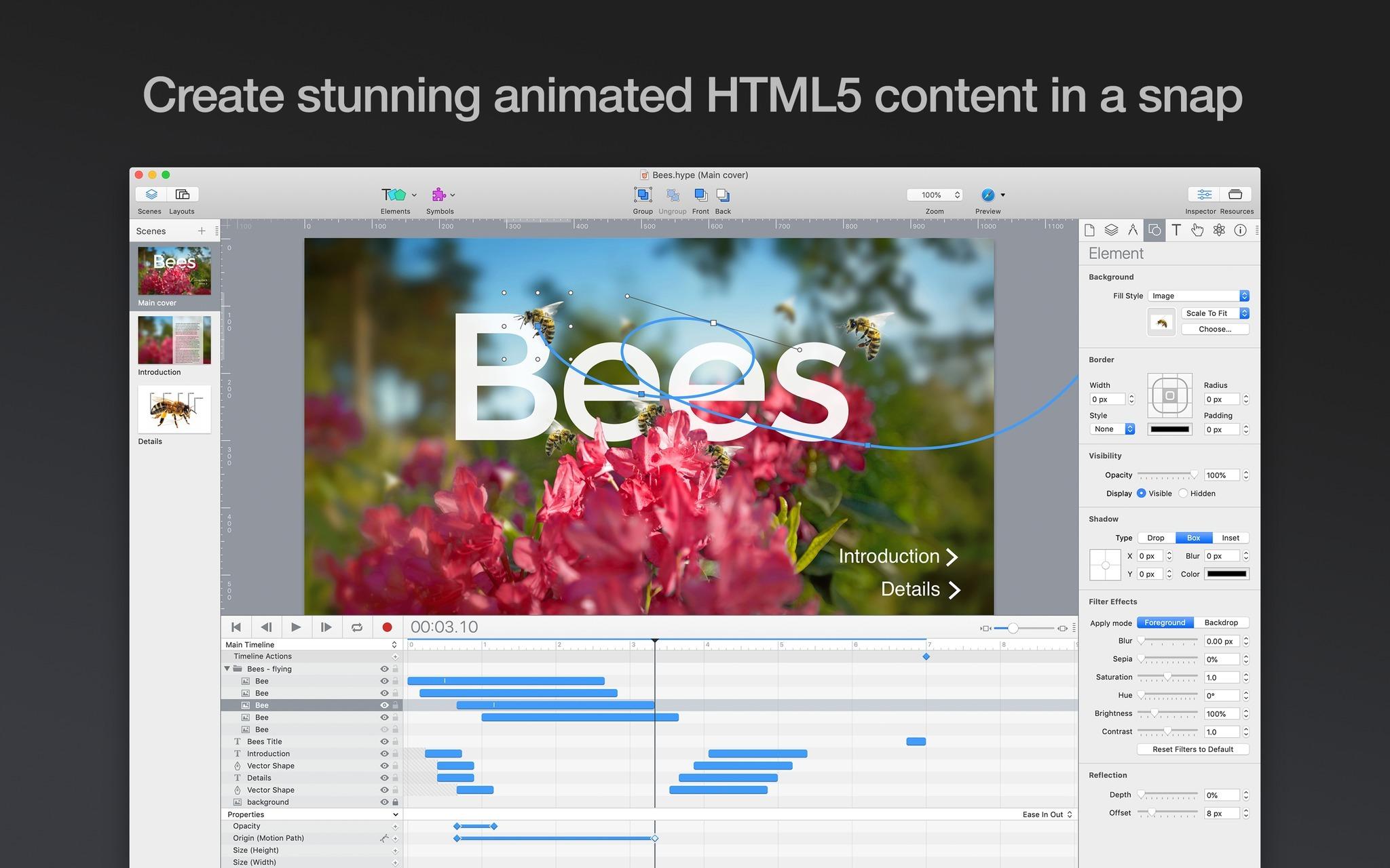 Hype Pro 4.0.1 - 一流的HTML动画和交互开发工具
