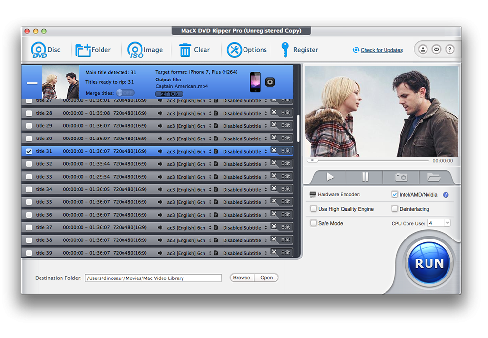 MacX DVD Ripper Pro 6.2.1 - 非常专业的DVD格式转换工具
