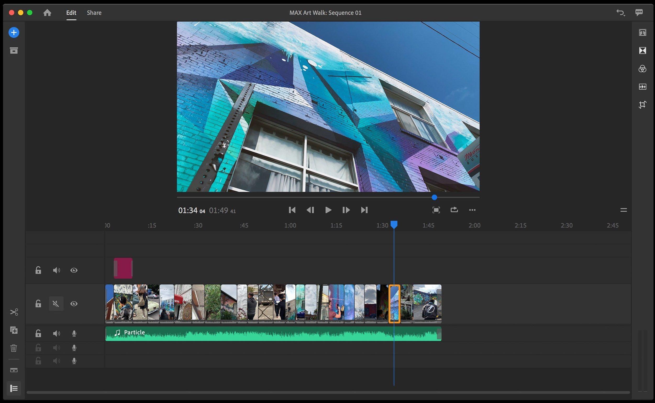 Adobe Premiere Rush CC 2019 1.1 - 社交媒体创作者的视频编辑软件