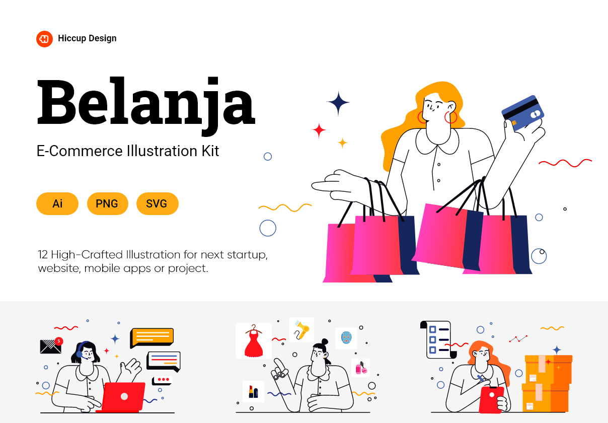 Belanja – E-commerce Illustrstion Kit