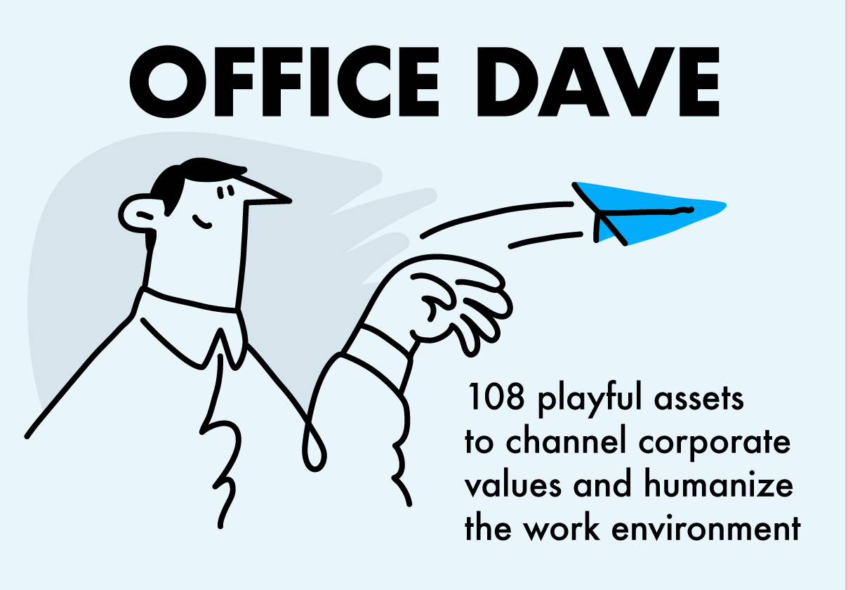 Office Dave – illustration pack