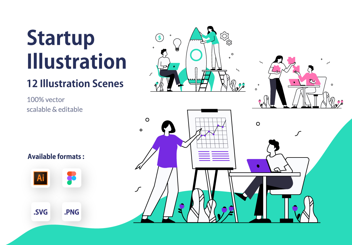 Startup & Strategy Illustration Kit