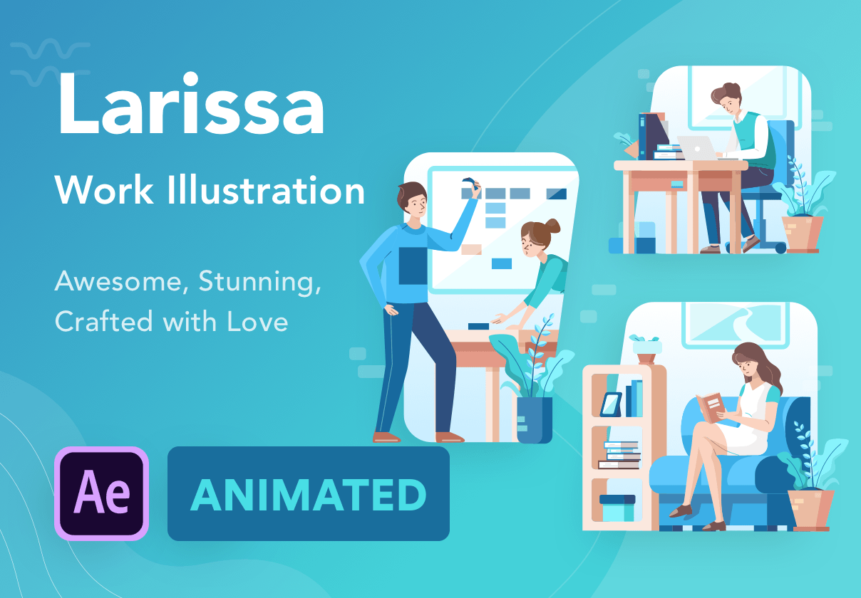 Larissa : Animated Work Illustration
