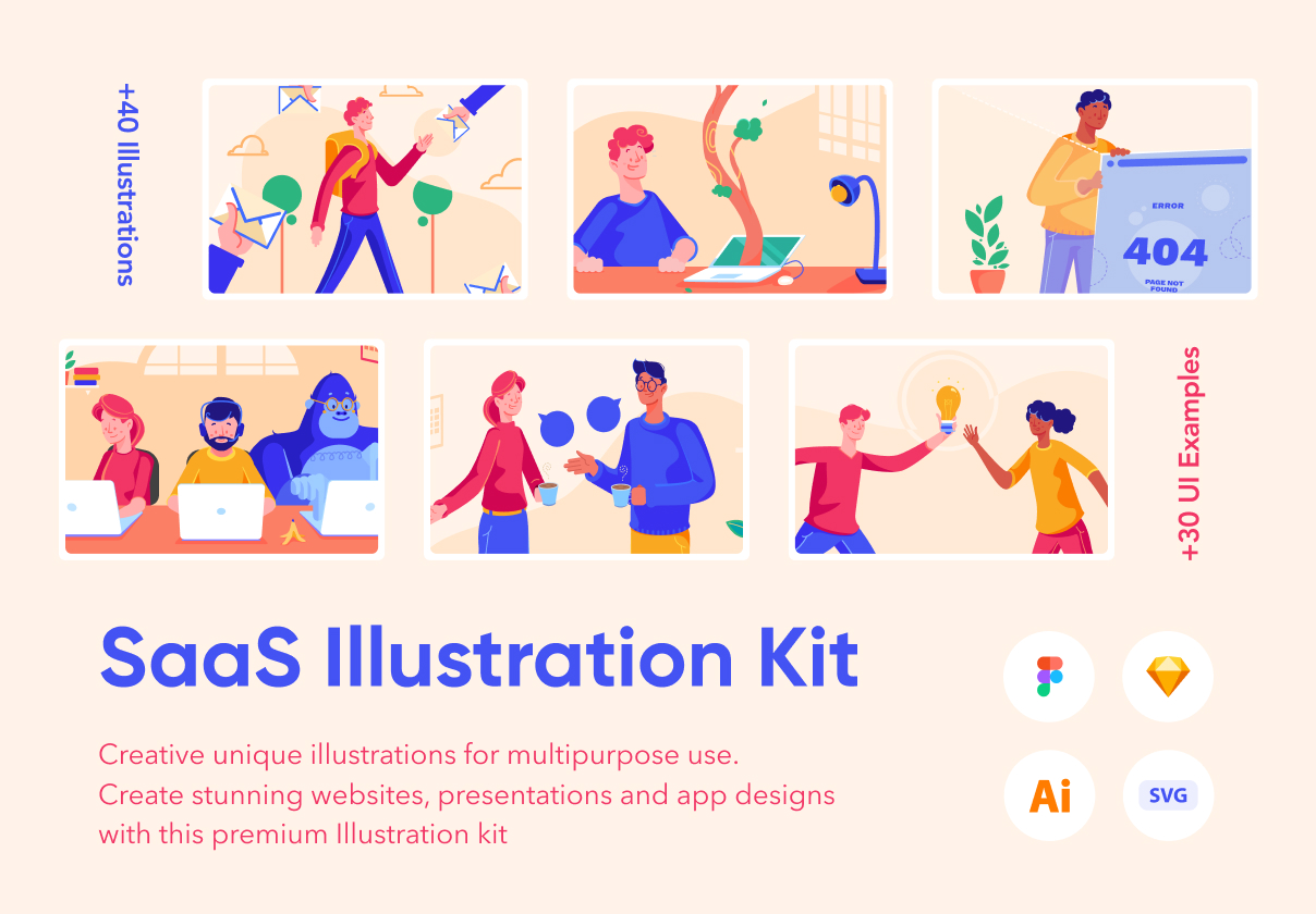 SaaS Illustration Kit