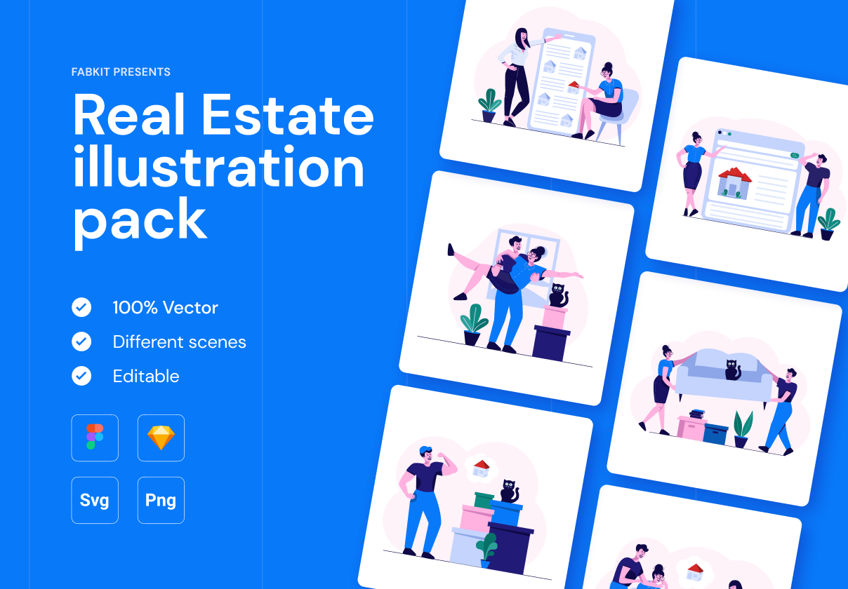 Real Estate Illustration pack