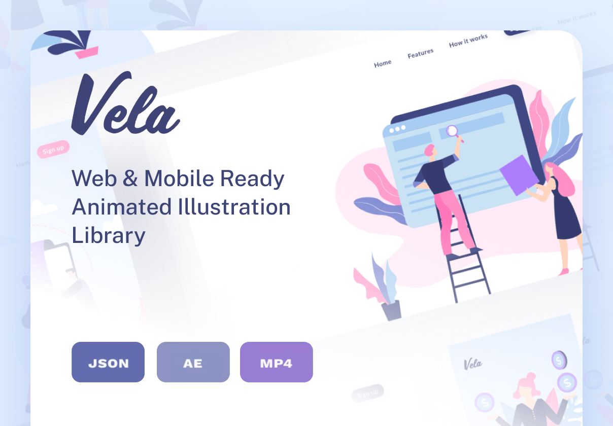 Vela Animated Illustration Library