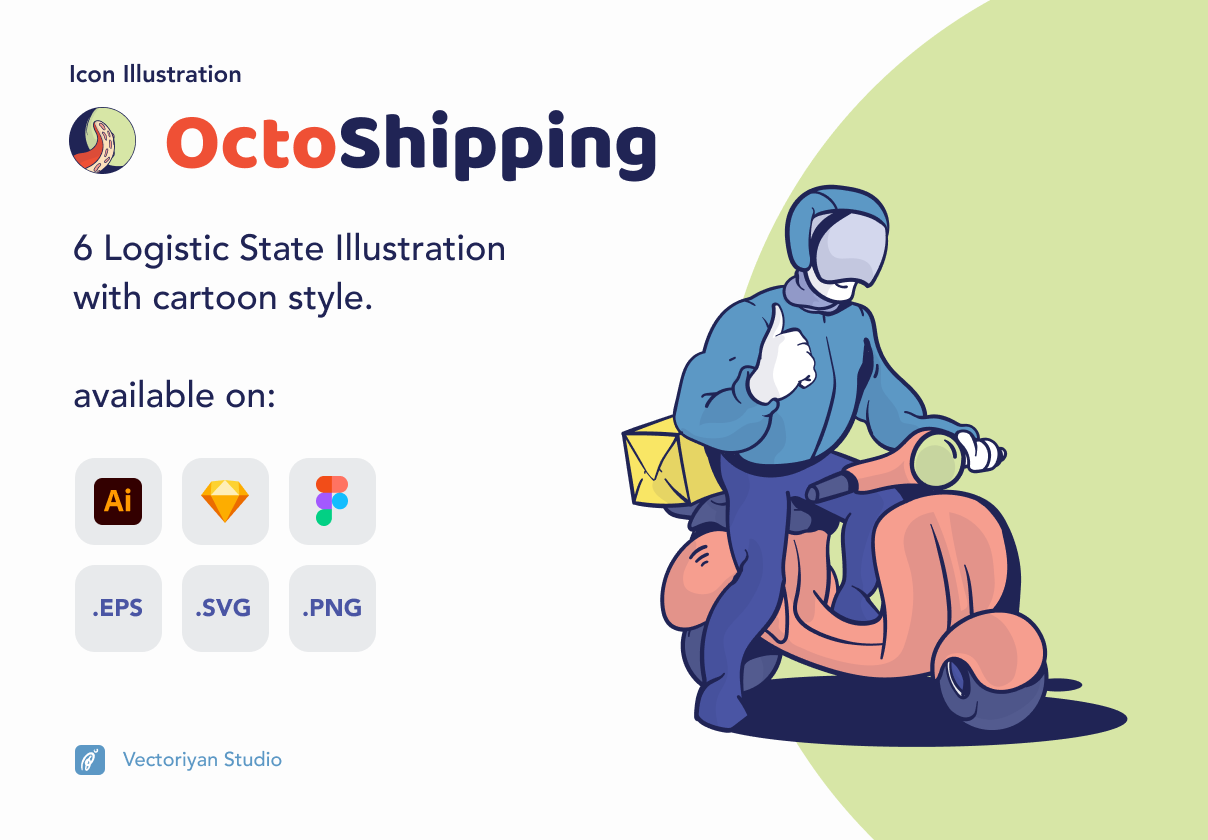 Octo Shipping – 6 Logistic Icon Illustration State