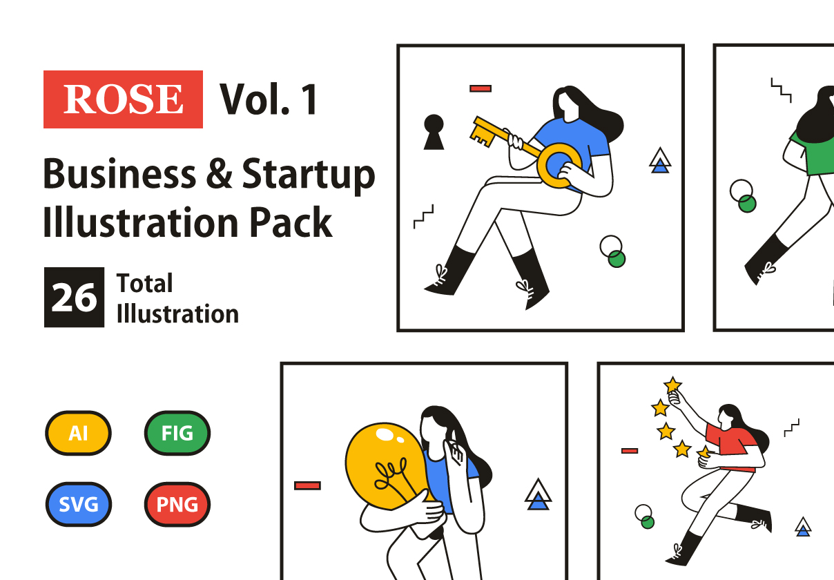 ROSE – Business & Startup Illustration Pack