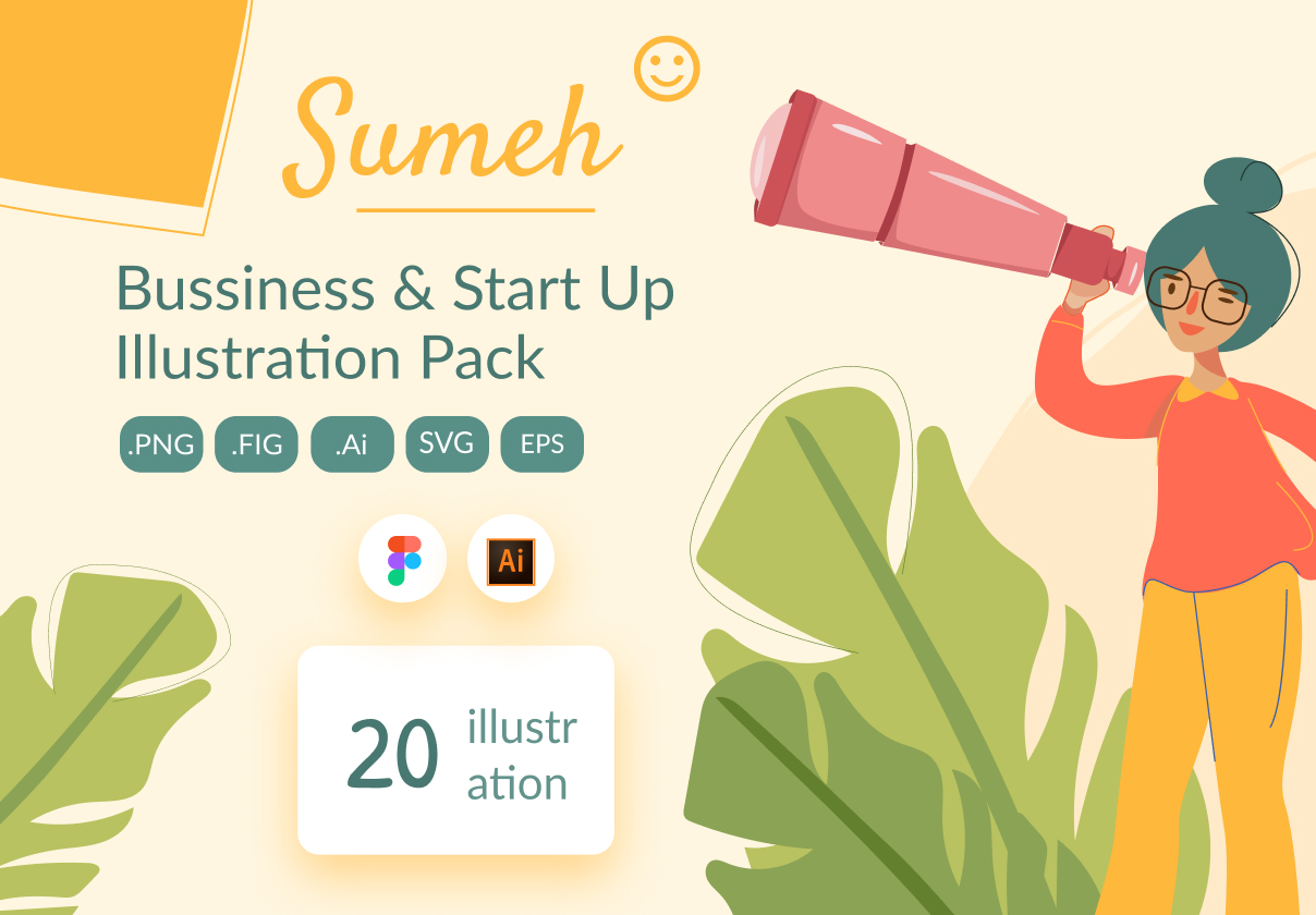 Sumeh – Business and Start Up Illustration Pack