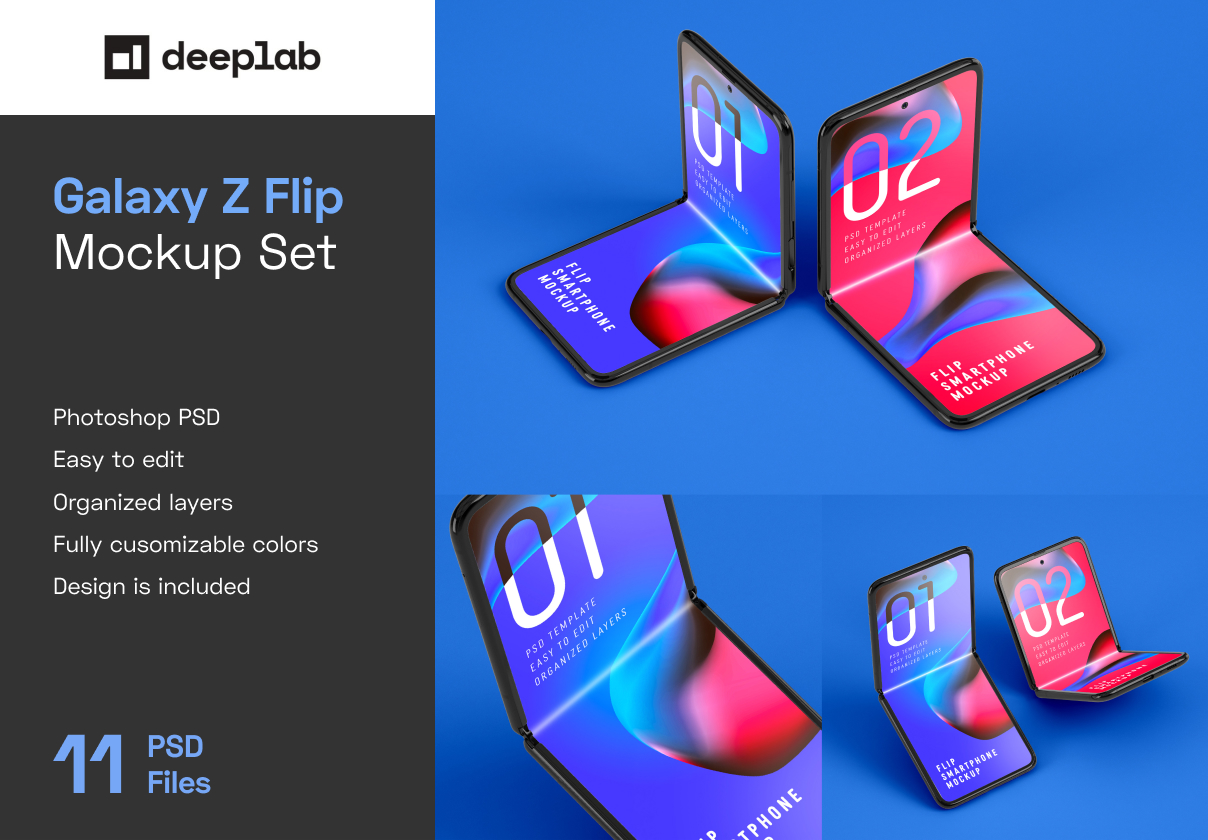 Galaxy Z Flip Mockup | Folding Phone