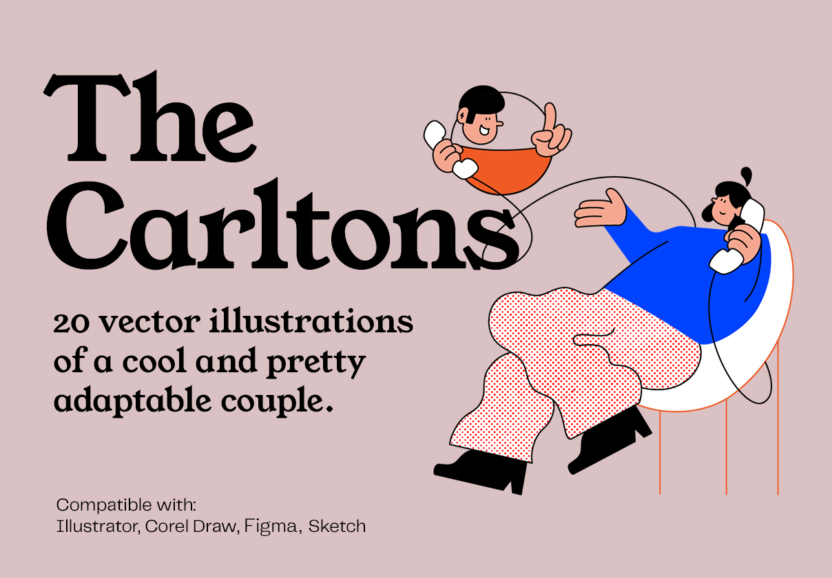 The Carltons – illustration pack