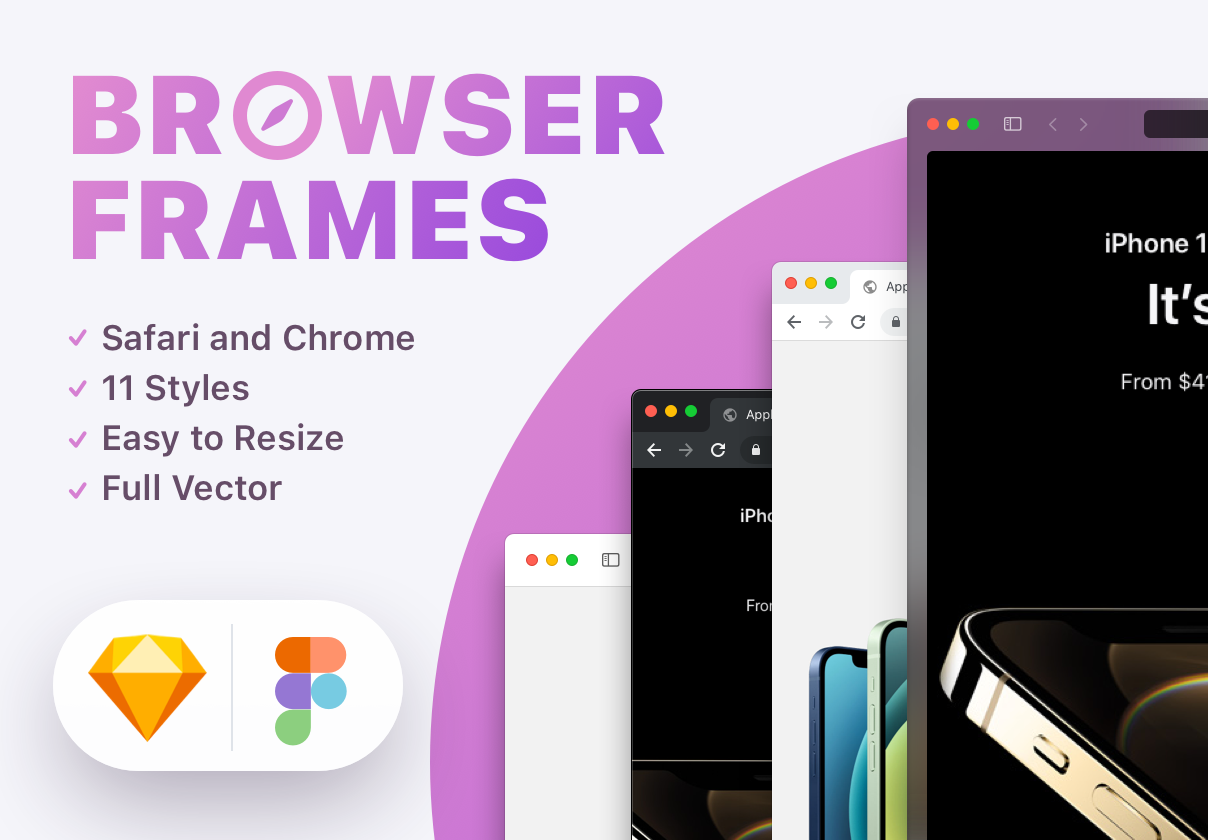 Browser Frames Mockups