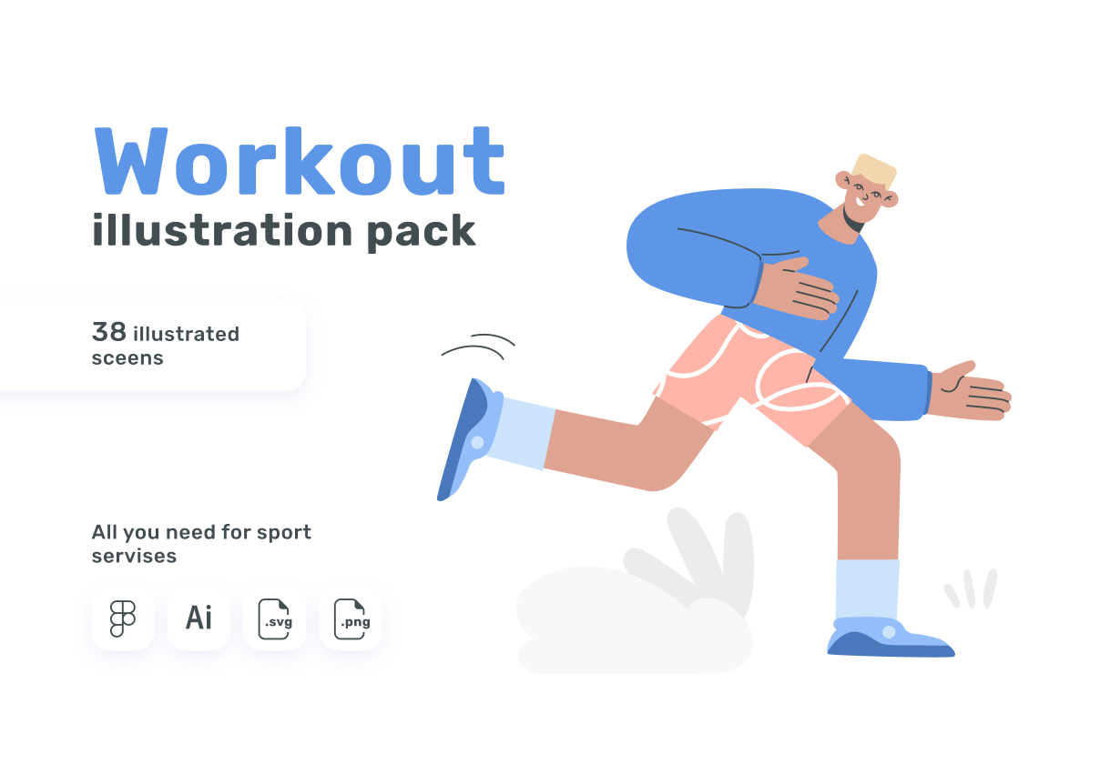Workout illustration pack