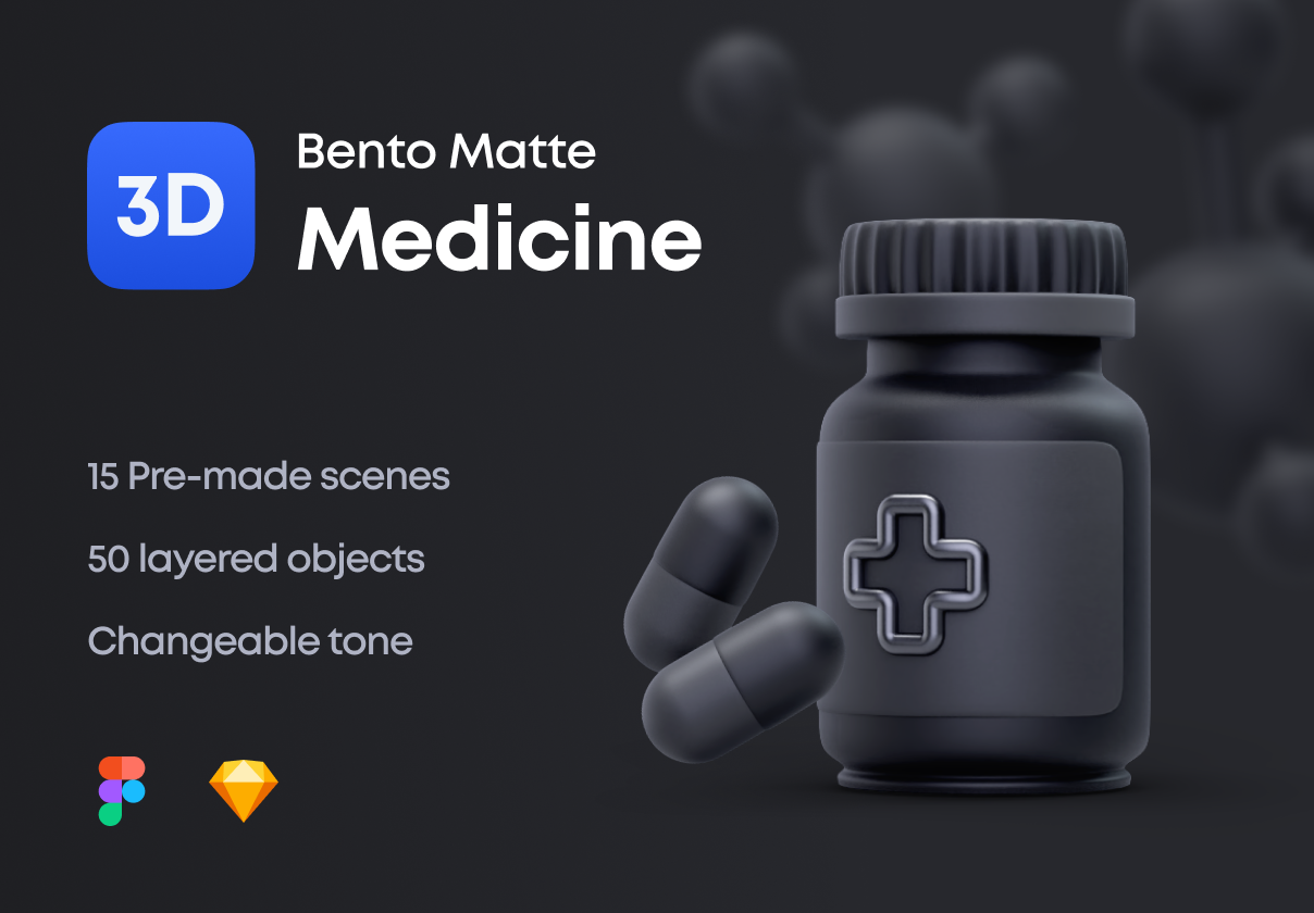 Bento Matte 3D Medicine