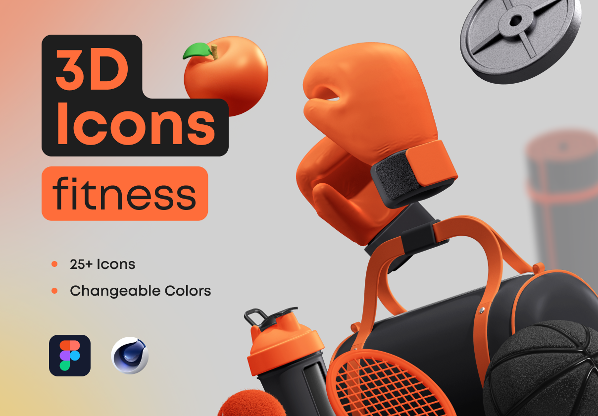 3D Icons Pack – Fitness