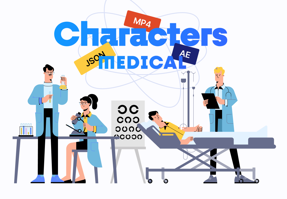 Medical Characters Animated Illustration Pack