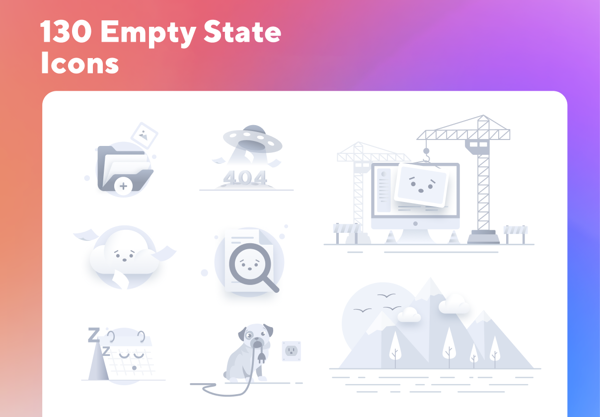 130 Empty State Icons