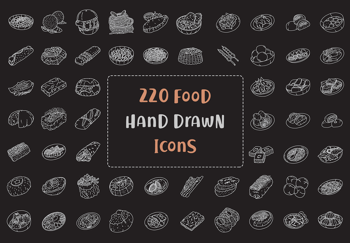 Food Illustration – Hand Drawn Icons