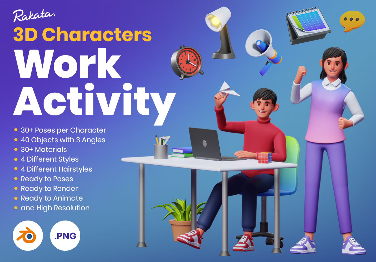 3D Characters Work Activity