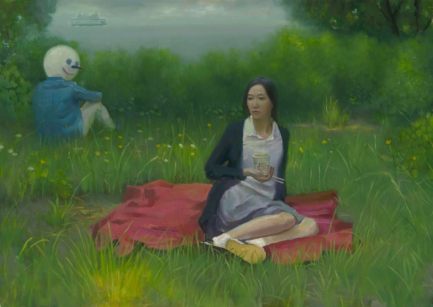 海绵宝宝和雪人头像！Leegan Koo超现实主义绘画作品
