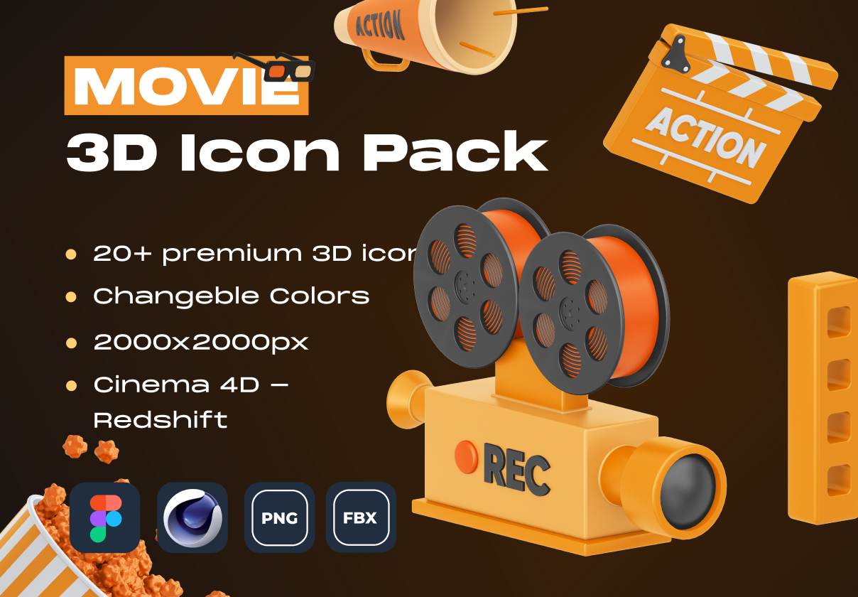 MOVIE! 3D Icon Pack