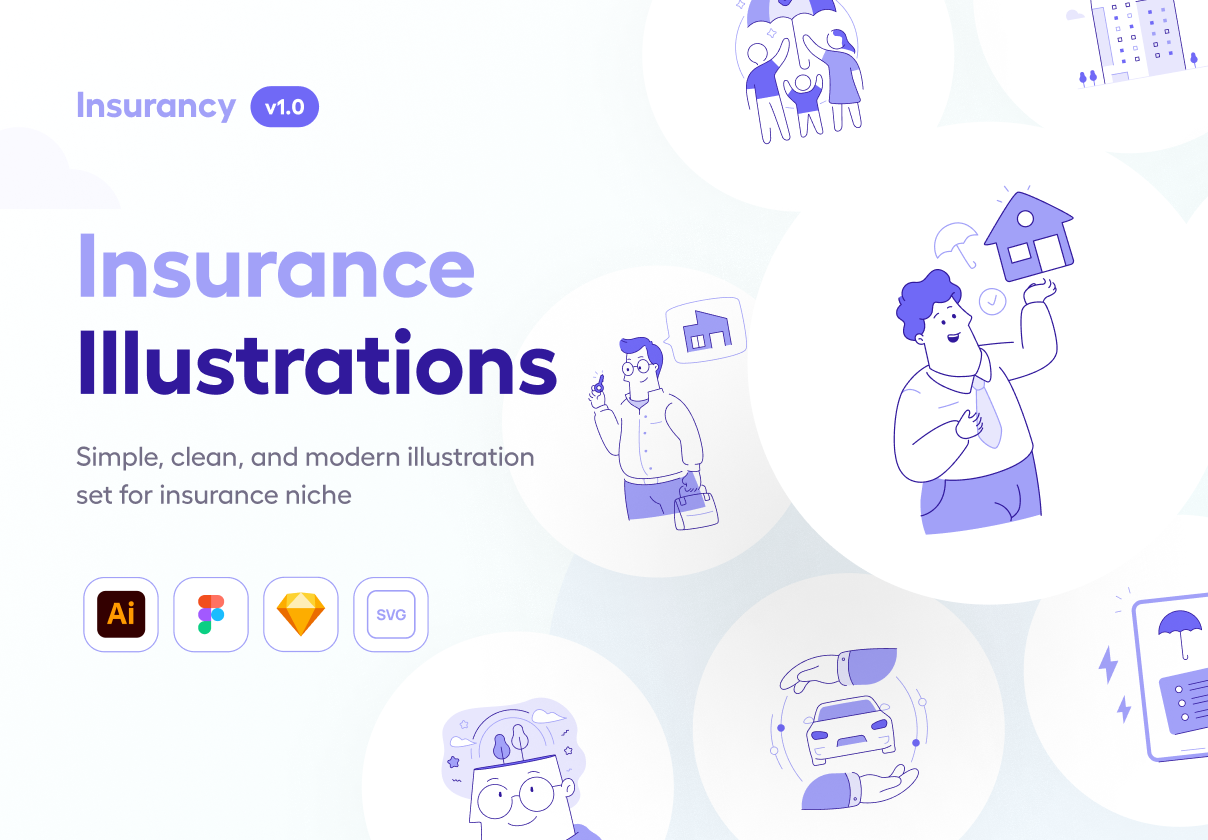 Insurancy – Insurance Illustration Set