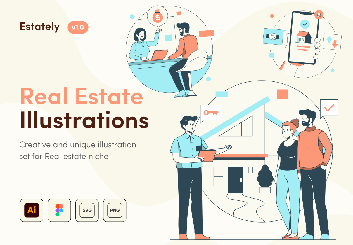 Estately – Real Estately Illustration Set