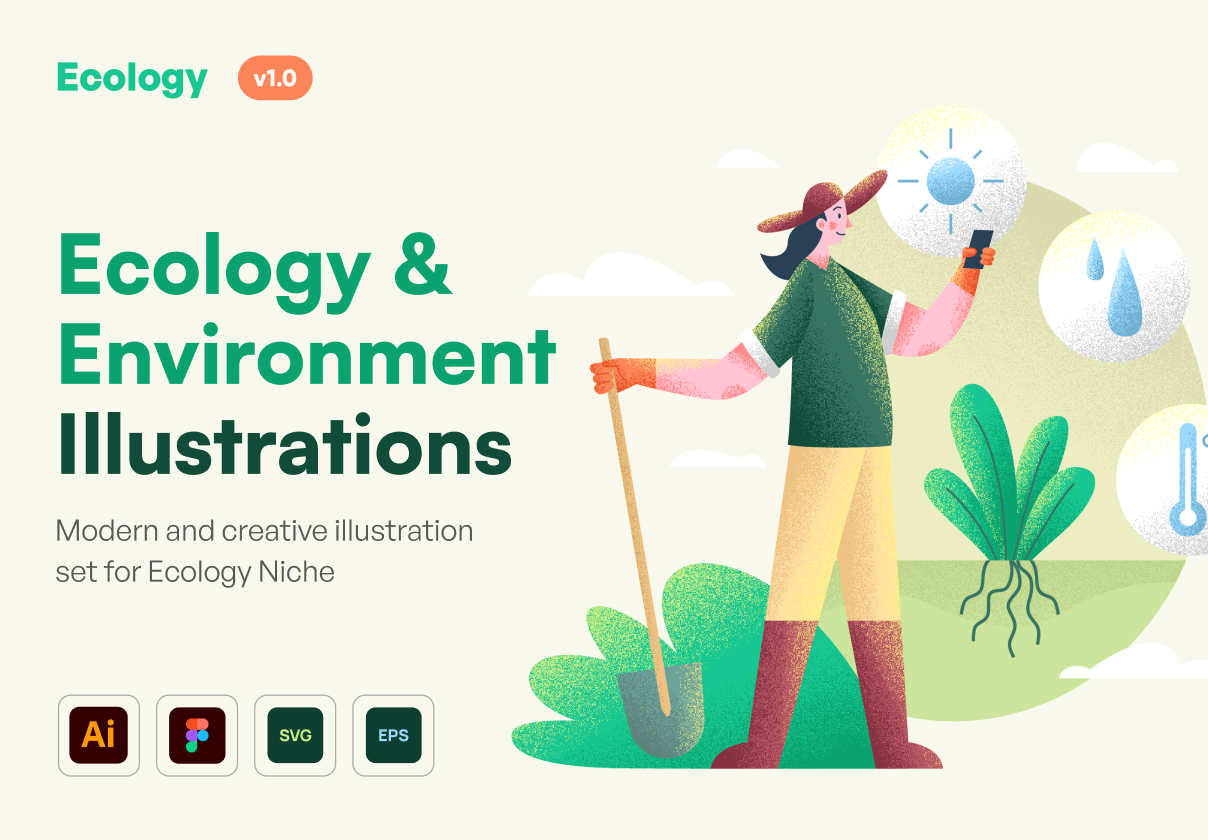 Ecology – Environment Illustration Set