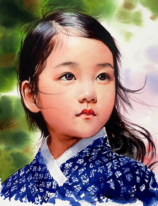 Jung hun-sung水彩肖像插画