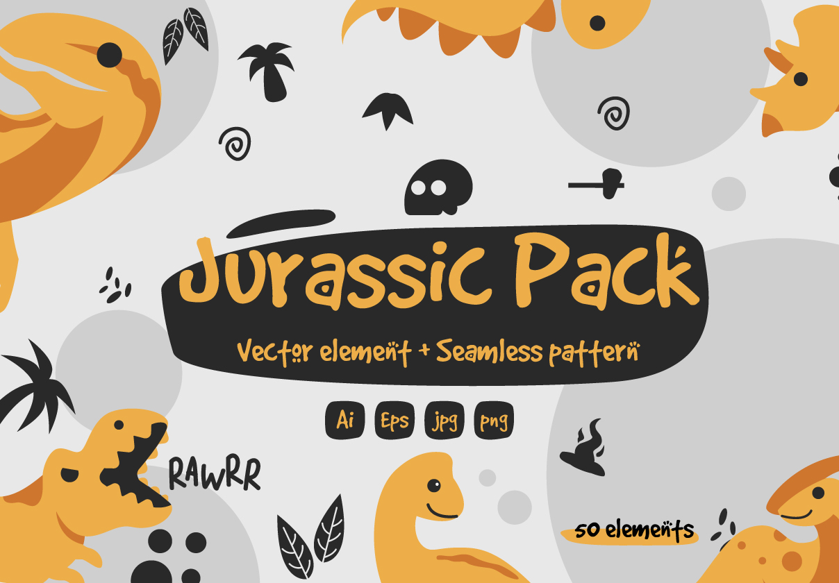 Jurassic Pack Graphic & Pattern Element