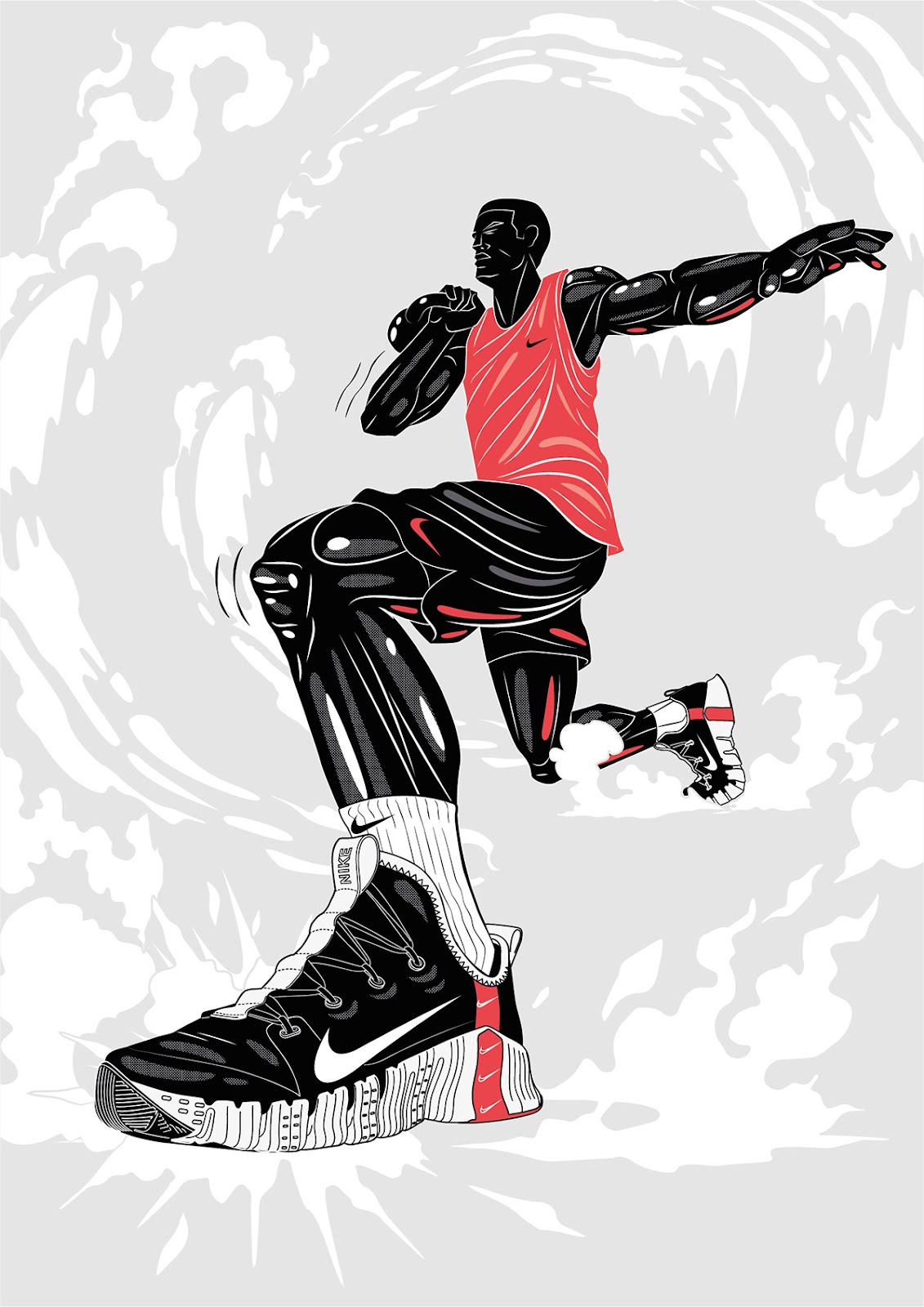 Nike App运动插画设计欣赏