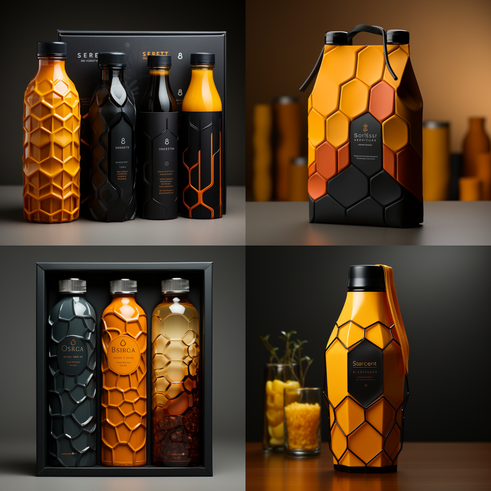 设计屡获殊荣的极简主义六角形包装设计橙汁