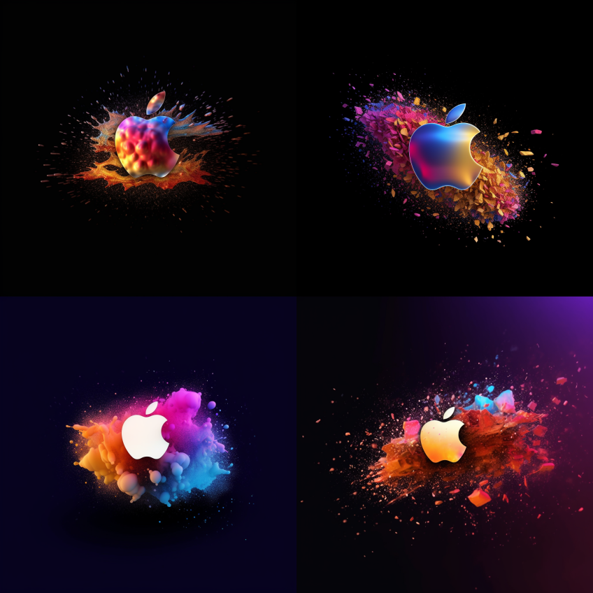 Apple Logo墙纸,颗粒淡入,8K