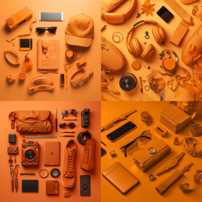 浅橙色背景，定制礼品，EDC风格，高细节